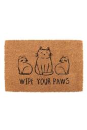 KDMD Natural Cat Doormat - Wipe Your Paws, Feline Charm in Brown - Size: Medium - thumbnail 2