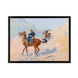 "Artery8 Frederic Remington Advance Guard Ambush Framed Canvas Wall Art Print - Size: W12"" x H16""" - thumbnail 1