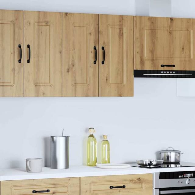 Berkfield Home Kitchen Wall Cabinet Kalmar Artisan Oak Engineered Wood in Brown - image 1