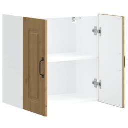 Berkfield Home Kitchen Wall Cabinet Kalmar Artisan Oak Engineered Wood in Brown - thumbnail 6