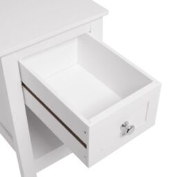 Living and Home One Drawer Small Side Table in White - thumbnail 3