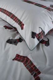 The Lyndon Company Hattie 100% Cotton Duvet Cover Set - Dog Print Bedding - Deyongs 1846 in Grey - Size: King - thumbnail 4