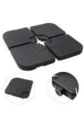 H&O Direct HDPE Square Sand & Water Filled Freestanding Parasol Base in Black - thumbnail 3