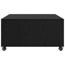 Berkfield Home Coffee Table Black oak 75 x 75 x 38 cm Engineered wood - thumbnail 6