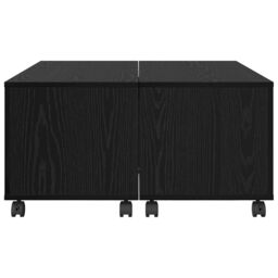 Berkfield Home Coffee Table Black oak 75 x 75 x 38 cm Engineered wood - thumbnail 7
