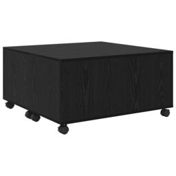Berkfield Home Coffee Table Black oak 75 x 75 x 38 cm Engineered wood - thumbnail 8