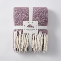Allure Bath Fashions Aisling Super Soft Faux Fur Tasselled Sofa Throw Blanket in Purple - Size: 130 cm x 170 cm - thumbnail 6