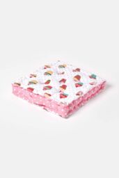Homescapes Cotton Cup Cakes Floor Cushion in Pink - Size: 40 cm x 40 cm - thumbnail 1