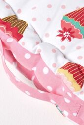 Homescapes Cotton Cup Cakes Floor Cushion in Pink - Size: 40 cm x 40 cm - thumbnail 4