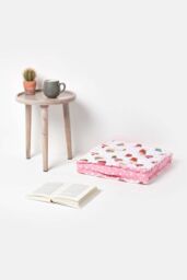 Homescapes Cotton Cup Cakes Floor Cushion in Pink - Size: 40 cm x 40 cm - thumbnail 2