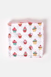 Homescapes Cotton Cup Cakes Floor Cushion in Pink - Size: 40 cm x 40 cm - thumbnail 3