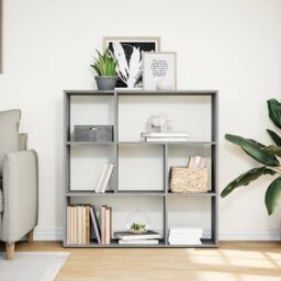 Berkfield Home Room Divider Bookcase Grey Sonoma 102x29x103.5 cm Engineered Wood - thumbnail 3