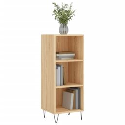 Berkfield Home Sideboard Sonoma Oak 34.5x32.5x90 cm Engineered Wood in Brown - thumbnail 3