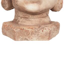 Wyld and Coco Beige Buddha Head Plant Pot Hand Painted Distressed Stone Finish - thumbnail 8