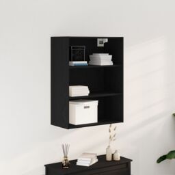 Berkfield Home Hanging Wall Cabinet Black Oak 69.5 x 32.5 x 90 cm - thumbnail 4
