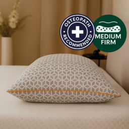 Brightr Sleep Luna Best Memory Foam Pillow for Neck Pain & Side Sleepers in Grey - thumbnail 1