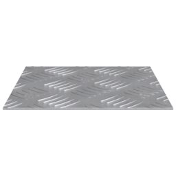 Berkfield Home Aluminium Checker Plates 2 pcs Anti-Slip 20x20 cm in Silver - Size: Medium - thumbnail 3