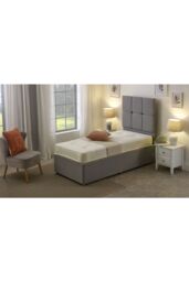 eXtreme Comfort Ltd Gold Damask Tufted Mattress 17cm Deep Dual-Sided Comfort Durable Cover in White - Size: Small Single - thumbnail 1