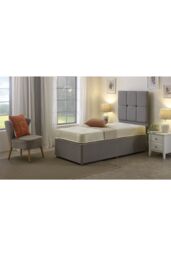 eXtreme Comfort Ltd Gold Damask Tufted Mattress 17cm Deep Dual-Sided Comfort Durable Cover in White - Size: Small Single - thumbnail 2
