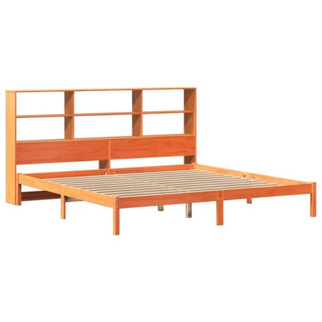 Berkfield Home Decorative Bookcase Bed without Mattress Wax Brown 200x200 cm Sol - image 1