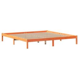 Berkfield Home Decorative Bookcase Bed without Mattress Wax Brown 200x200 cm Sol - thumbnail 5