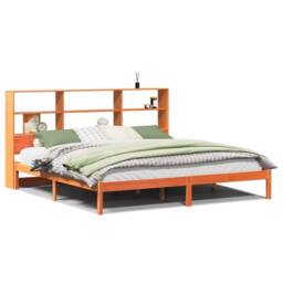 Berkfield Home Decorative Bookcase Bed without Mattress Wax Brown 200x200 cm Sol - thumbnail 3