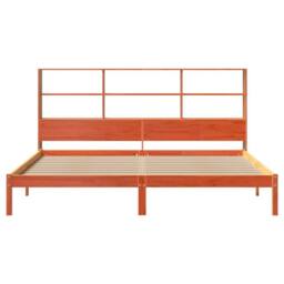 Berkfield Home Decorative Bookcase Bed without Mattress Wax Brown 200x200 cm Sol - thumbnail 4