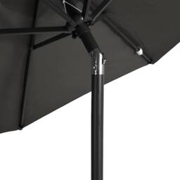 Berkfield Home Comfortable Garden Parasol with Steel Pole Anthracite 225x225x212 cm in Dark Grey - Size: 225 x 225 x 212 cm - thumbnail 7