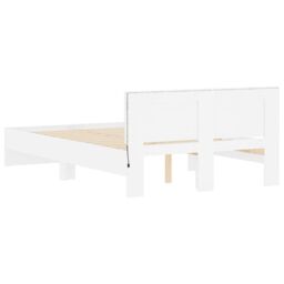 Berkfield Home Bed Frame with Headboard & LED White 120x190 cm Small Double - thumbnail 9