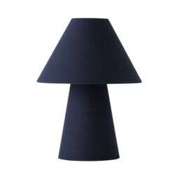 ValueLights Freddie Navy Blue Full Fabric Tapered Lamp Shade Table Lamp - thumbnail 3