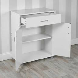 Havendro Living Room Sideboard Wooden Storage Cabinet Unit in White - thumbnail 3