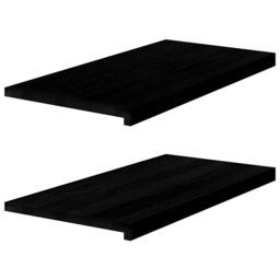 Berkfield Home Window Sills 2 pcs Dark Brown 80x40x2 cm Solid Wood Oak - Size: Medium