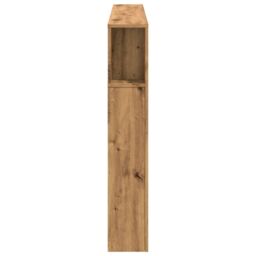 Berkfield Home LED Headboard Artisan Oak 160x18.5x103.5 cm Engineered Wood in Brown - thumbnail 7