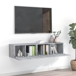 Berkfield Home 2 Piece TV Cabinet Set Grey Sonoma Engineered Wood - thumbnail 1