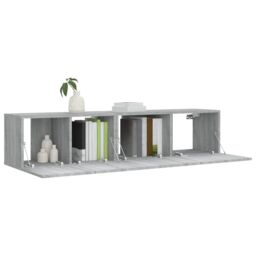 Berkfield Home 2 Piece TV Cabinet Set Grey Sonoma Engineered Wood - thumbnail 3