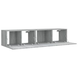 Berkfield Home 2 Piece TV Cabinet Set Grey Sonoma Engineered Wood - thumbnail 4