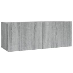 Berkfield Home 2 Piece TV Cabinet Set Grey Sonoma Engineered Wood - thumbnail 5