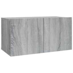 Berkfield Home 2 Piece TV Cabinet Set Grey Sonoma Engineered Wood - thumbnail 6