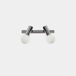 Netlighting Mist Double Bathroom Twin Wall Light Metallic Black E14