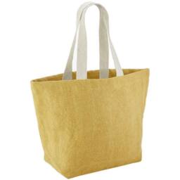 Westford Mill Jute Soft Washed 34L Shoulder Bag in Orange - thumbnail 2