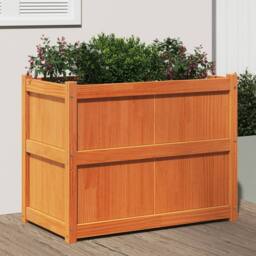 Berkfield Home Garden Planter Wax Brown 90x50x70 cm Solid Wood Pine - Size: 90 x 50 x 70 cm - thumbnail 2