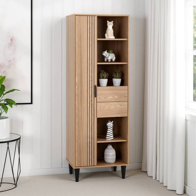 Seconique Tessa 1 Door 2 Drawer Bookcase Unit in Natural - image 1