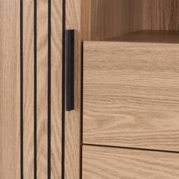 Seconique Tessa 1 Door 2 Drawer Bookcase Unit in Natural - thumbnail 8