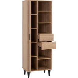 Seconique Tessa 1 Door 2 Drawer Bookcase Unit in Natural - thumbnail 3