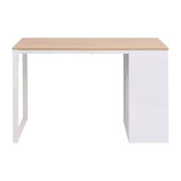 Berkfield Home Writing Desk 120x60x75 cm Oak & White - Size: 120 x 60 x 75 cm - thumbnail 2