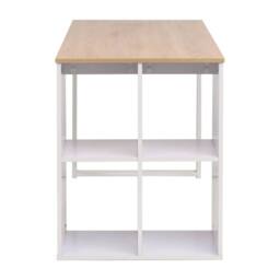 Berkfield Home Writing Desk 120x60x75 cm Oak & White - Size: 120 x 60 x 75 cm - thumbnail 4