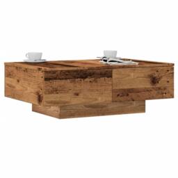 Berkfield Home Coffee Table Old Wood 90x60x31 cm Engineered Wood in Brown - Size: 90 x 60 x 31 cm - thumbnail 2