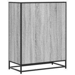 Berkfield Home Shoe Cabinet Grey Sonoma 75x38x97.5 cm Engineered Wood & Metal - thumbnail 6