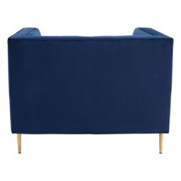 Orsina Glamorous Pink Armchair, Plush Velvet Upholstered Seat, Sofa Couch For Patio, Mid-century Modern Armchair in Blue - thumbnail 5