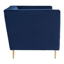 Orsina Glamorous Pink Armchair, Plush Velvet Upholstered Seat, Sofa Couch For Patio, Mid-century Modern Armchair in Blue - thumbnail 4